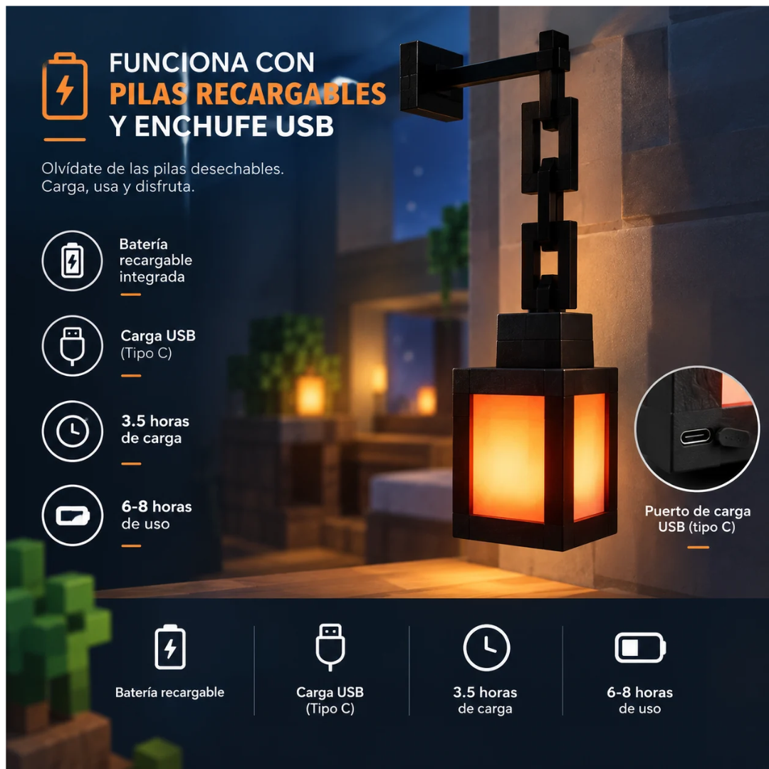 Lámpara de bloques 16 colores con mando
